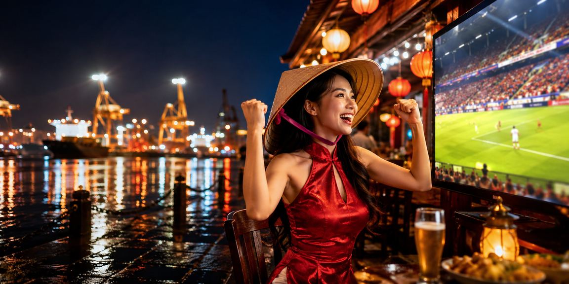 Cảnh cá cược tại Hải Phòng với nón lá truyền thống Việt Nam